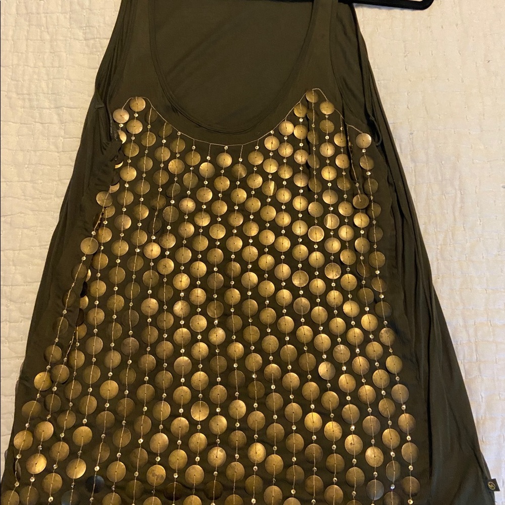 Michael Kors long olive tank top
